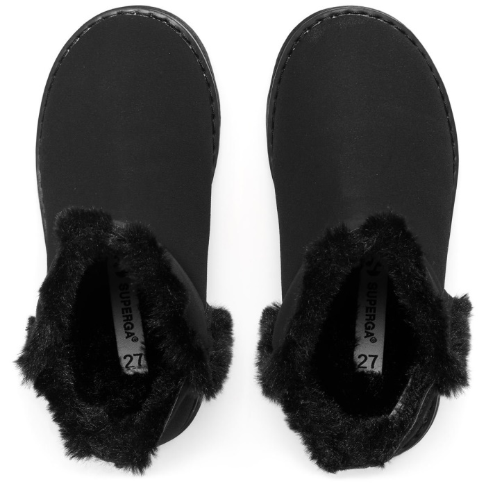 Superga 4033 Kids Faux Suede Total Black