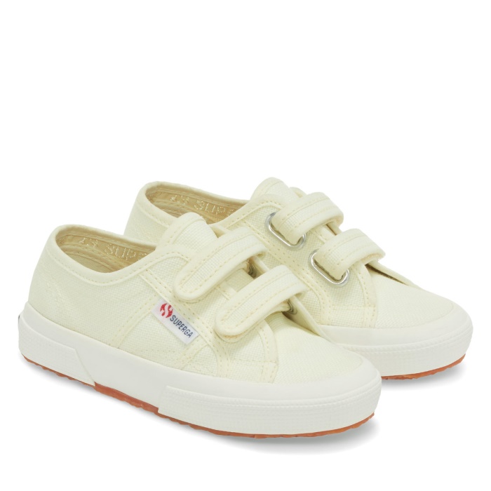 Superga 2750 Jstrap Classic Kids Green Lt-F Avorio