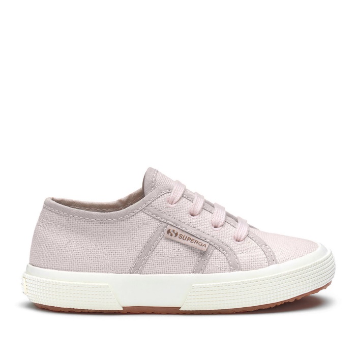 Superga 2750 Kids Organic Canvas Natural Dye Pink Magenta Leaves