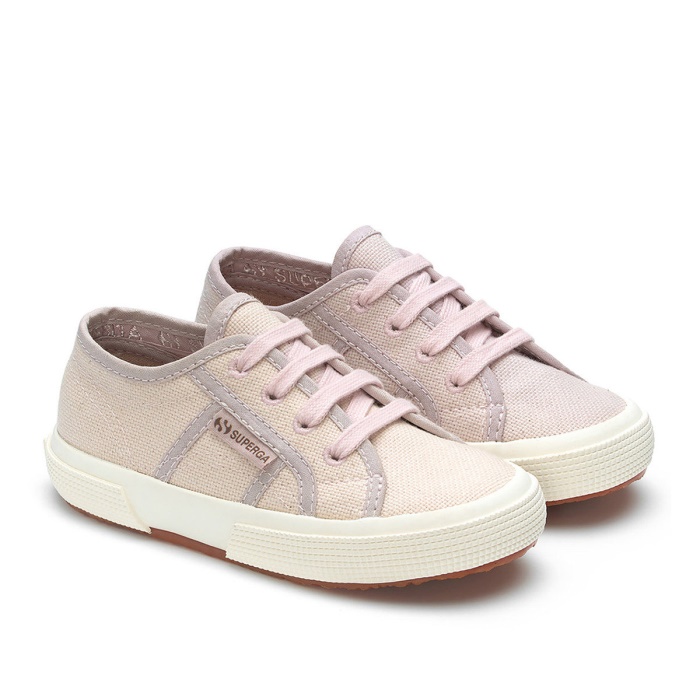 Superga 2750 Kids Organic Canvas Natural Dye Pink Magenta Leaves