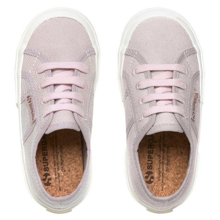 Superga 2750 Kids Organic Canvas Natural Dye Pink Magenta Leaves