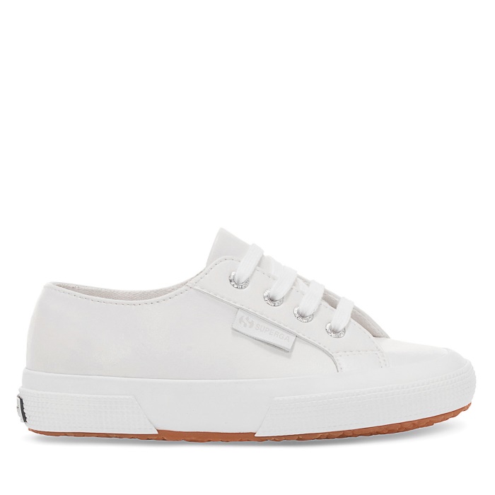 Superga 2750 Kids Vegan Faux Leather White